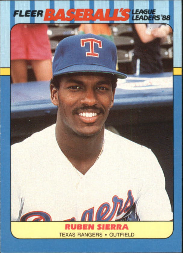 1988 Fleer League Leaders Baseball Cards       039      Ruben Sierra